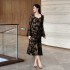 2024 Autumn New Black Hip Wrapping Skirt, Celebrity Tea Break Skirt, French Long Skirt, Look Thin, Show Body, Female Dress