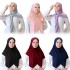 XQY500360 Cross border 2024 Middle East Hot selling Women's Headscarf Solid color Head Cover Can be Strapped or Shawl Headscarf Hat