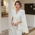 New style socialite sexy V-neck shawl cape design domineering slim fit short jacket for women 9969