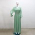 XQY500176 Saudi Arabia Dubai Fashion Hot Diamond Dress Summer Chiffon Robe Middle Eastern Women's Wear