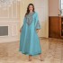 Dubai Middle East Robe Women's Abaya Clothing Women's Arab Women's Big Robe Musilin Embroidered Dress