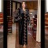 Cross border African women's dress, fashionable gold velvet rhinestone V-neck flared sleeve robe, source in stock