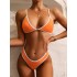 New European and American split bikini swimsuit for women's export, solid color sexy triangle pants, multi-color hot spring beach cross-border