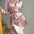 Sexy solid color jumpsuit summer thin breathable suspender dress for home wear, new ice silk pajamas for women