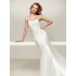 French style main wedding dress 2024 new simple one shoulder satin slimming fish tail wedding dress with detachable tail when going out