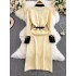 2024 Winter New Women's French High end Exquisite Small Fragrant Style Rich Family heiress Unique Waist Collection Dress