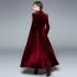 New stock wine red trench coat, long skirt and jacket from Europe and America