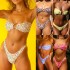 New European and American swimsuits for women's foreign trade sexy bikini women's adult strapless swimsuits in stock bikini