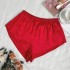 Thin lace up loose shorts with simulated silk soft and anti glare safety pants for women's summer home base shorts