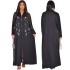 XQY500329 Cross border Middle East Muslim Women's Robe Abaya Fashion Wall Satin Hot Diamond Zipper Long Dress