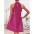 ON01217-1 in stock 2023 summer new cross-border women's fashion temperament hanging neck off shoulder sexy sequin dress