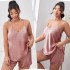 Manufacturer's two piece set of fashionable and sexy women's sleepwear with added fat and extra size backless suspender, imitating silk for home decor