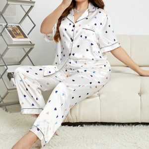 Danilin summer new creative love pajamas sexy home clothes simple, fashionable, casual and comfortable pajamas set