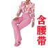 Cross border new casual suit for European and American foreign trade women's clothing, printed stand up collar long sleeved shirt top, wide leg pants two-piece set