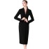 Real time spot French Hepburn style lace edge suit dress for women with a high-end feel, small black dress