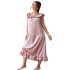 Danilin summer European and American sexy dress with added fat and loose fit casual home wear thin home nightgown for women