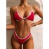 New European and American split bikini swimsuit for women's export, solid color sexy triangle pants, multi-color hot spring beach cross-border