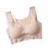 Anxin Generation seamless lingerie ice silk women's plus size bra without steel ring yoga exercise sleep vest lingerie women