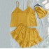 Manufacturer's fashionable and sexy camisole, small vest, shorts, three piece set for women's casual sleepwear, women's home suit set