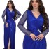 XQY500165 Middle Eastern Arab Evening Dress Robe Dress Waist Set with Diamond Nails and Beads Split Dress Dress