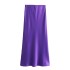 Foreign Trade 2024 Summer New Women's Clothing French Fashion Silk Texture High Waist Long Half length Skirt for Women 8632845