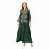 Cross border Muslim women's long robe from Europe and America, Dubai clothing from the Middle East, abaya embroidered robe, evening gown, foreign trade