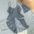 Fashionable ice and snow silk sleepwear, women's summer sexy camisole, small vest, shorts, three piece set, thin women's home clothes, nightgown