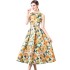 Real time stock sleeveless high waisted dress with three-dimensional cutting and waist cinching A-line skirt