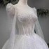 Gaoding New Heavy Industry Nail Bead Puff Skirt Wedding Dress Female Bride French Luxury Big Tail W2413 European and American