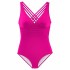 2023 new European and American deep V sexy backless foreign trade one-piece swimsuit with crossed back solid color swimsuit for women