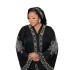 Cross border ethnic style plus size dress, Middle Eastern Muslim style long robe, fashionable V-neck, front and rear rhinestone flared sleeves