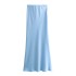 Foreign Trade 2024 Summer New Women's Clothing French Fashion Silk Texture High Waist Long Half length Skirt for Women 8632845