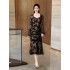 2024 Autumn New Black Hip Wrapping Skirt, Celebrity Tea Break Skirt, French Long Skirt, Look Thin, Show Body, Female Dress