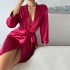 Sexy solid color jumpsuit summer thin breathable suspender dress for home wear, new ice silk pajamas for women