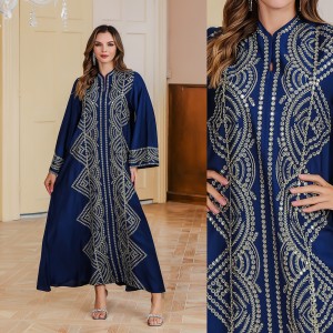 Cross border Middle East Muslim gown Women's foreign trade women's dress Dubai robe Türkiye clothing wholesale