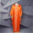 2023 African Women's Dress Large Bat Sleeve V-neck Robe Made of Artificial Silk with Hot Stamping, Available in Stock