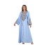 Cross border Middle East Saudi Muslim Rope Embroidered Robe Women's Foreign Trade Abaya Women's Big Robe Elegant Dress New