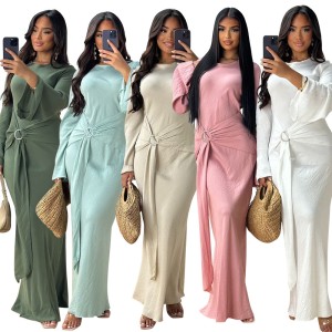 XQY500331 Cross border Middle East Muslim Ethnic Clothing 2024 Explosive Elegant Dress Commuter Robe