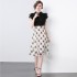 Xiaoxiangfeng black dress for women's summer 2024 new design, niche and slim waist slimming skirt, mid length skirt