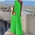 FD1402 in stock 2024 spring new cross-border women's fashion single shoulder sleeveless banquet dress long dress