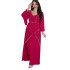 XQY500235 Middle East Cross border Amazon Muslim Robe Hot Diamond Chiffon Dress with Belt