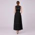 5115 Summer European and American Round Sleeveless Hollow Water soluble Lace Splicing Dress with Long Skirt and Strap