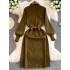 High end matching coat knitted dress for autumn and winter new style, elegant and fashionable, slimming and mid length skirt