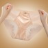 French high-end luxury silk lace mesh hollow waist women's underwear ultra-thin sexy seamless triangle pants for women