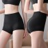 Summer high waisted 10D lightweight ice silk high elasticity cross abdominal compression beauty and hip lifting women's 7A antibacterial safety underwear women