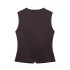 Foreign trade 2024 autumn new European and American style women's fashion casual sleeveless vest patchwork skirt