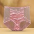 Autumn and Winter New Lace Silk High Waist Women's Underwear Sexy Belly and Hip Lifting Polylactic Acid Antibacterial Crotch Triangular Pants for Women