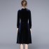 Real time spot new women's slimming dinner dress dress, velvet