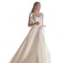 Satin light wedding dress 2024 summer new style, slim fit, small tail, bride's wedding welcome veil, banquet style main veil