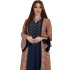 XQY500264 Middle Eastern Muslim Ethnic Clothing Fashion Printed Color Contrasting Robe Hot Stamped Robe